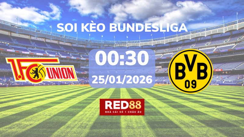 Soi kèo Union Berlin vs Dortmund – 00h30 – 25/01 – Bundesliga